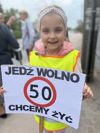 W Działoszynie odbył się dziś protest na krajowej 42